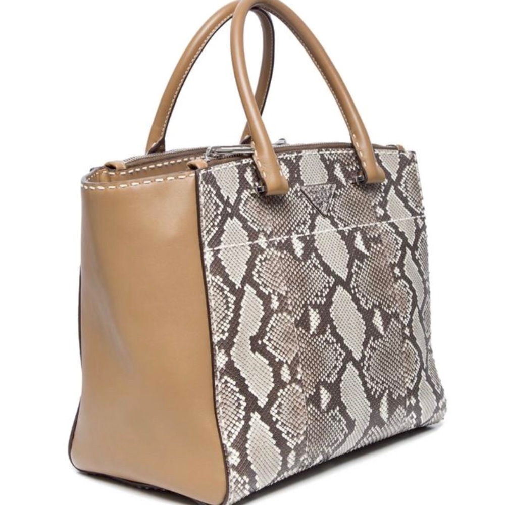 PRADA Rare Genuine Python City Twin Pocket Large Tote - Picture 2 of 13